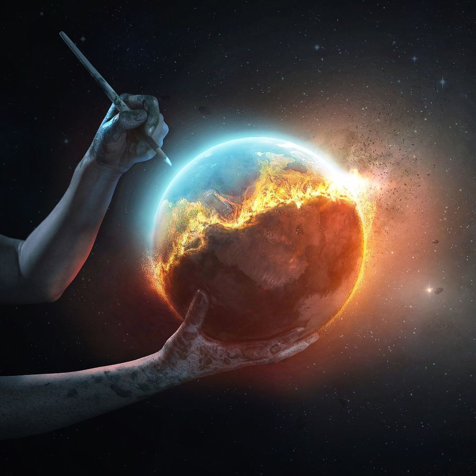 planeta em pintura
