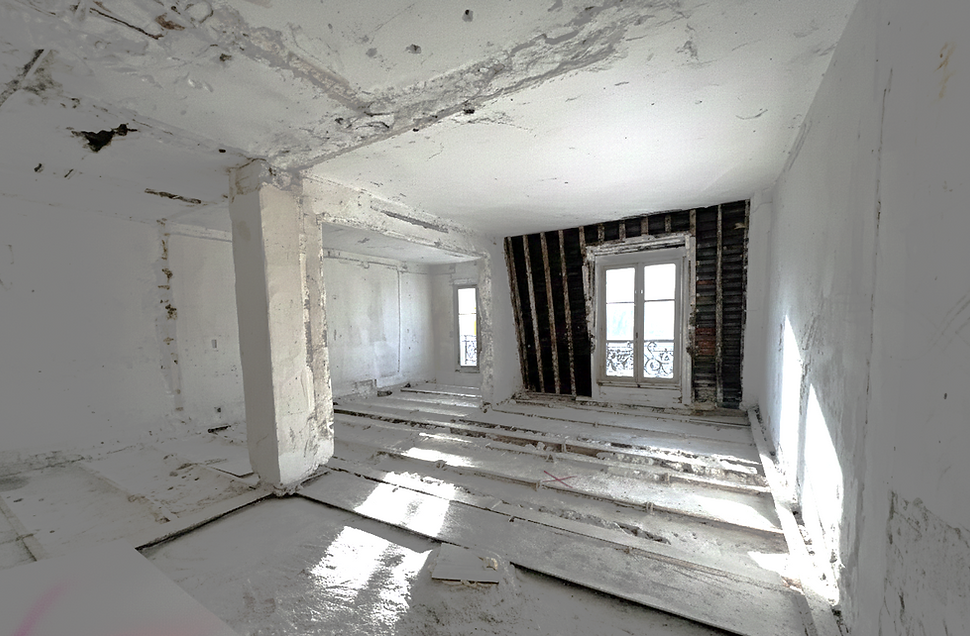 la photo d'une pièce après dépollution