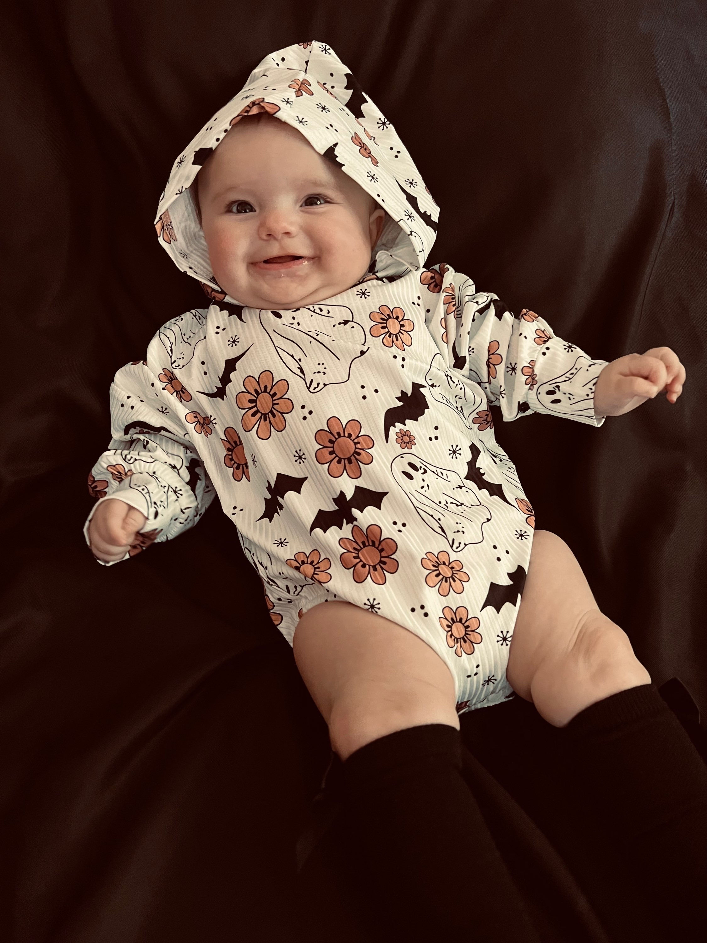 Hooded little spook romper 