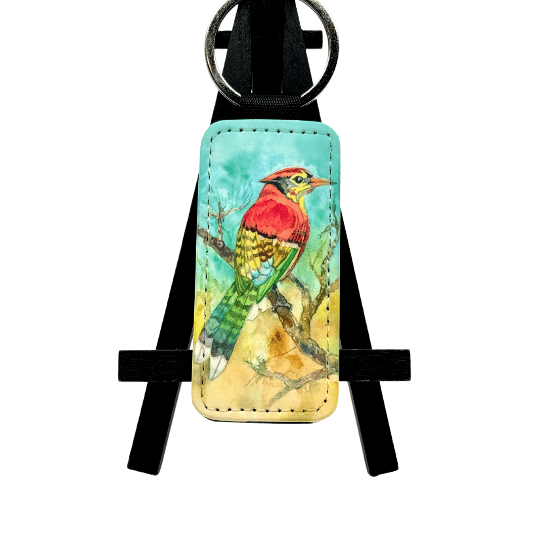 Tropical Cardinal Keychain