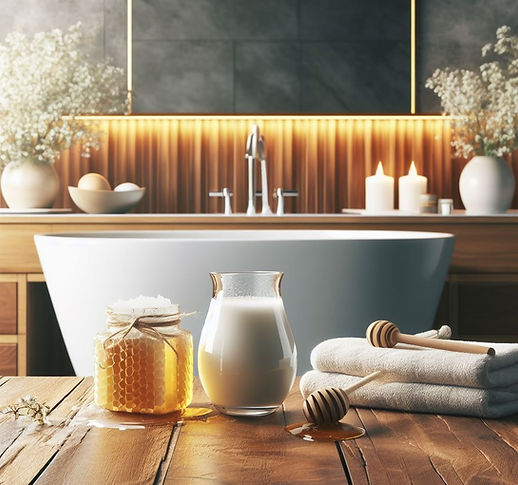 Baño de miel y leche
