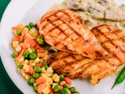 Pollo con glaseado de miel y mostaza