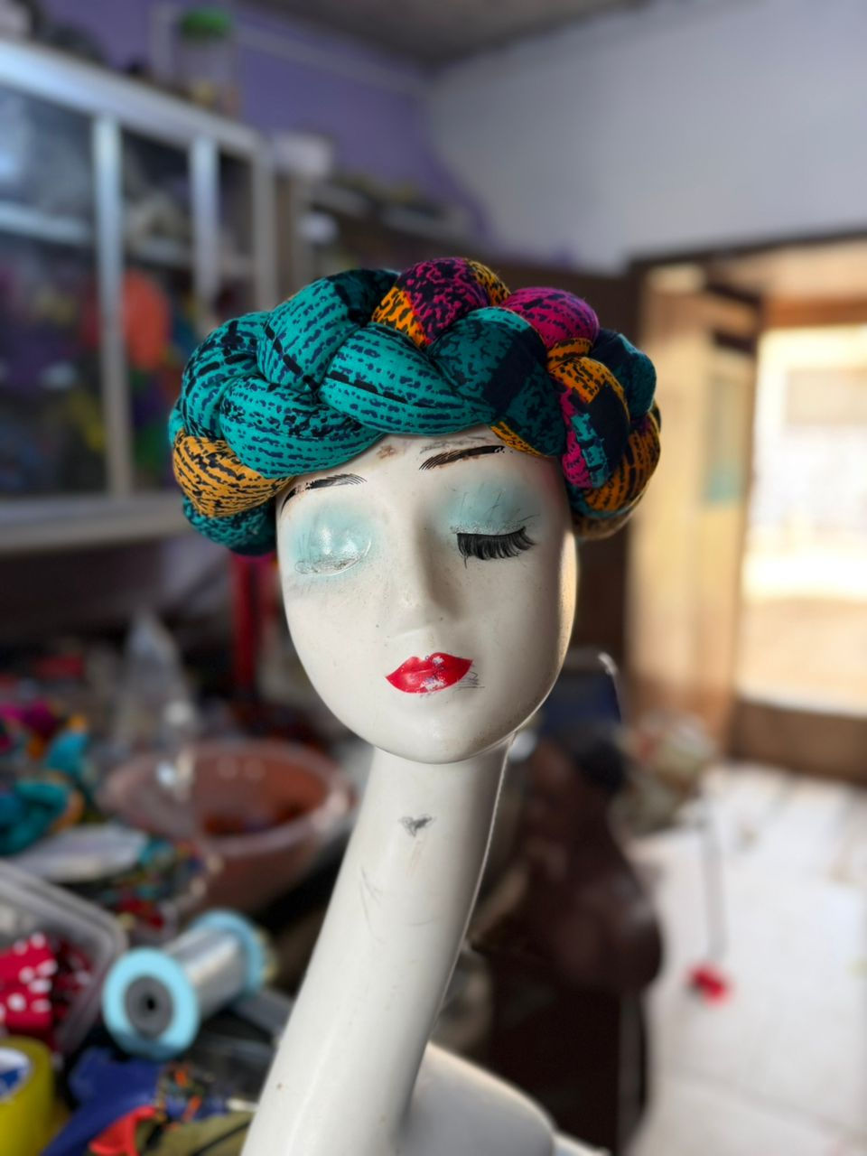 Thumbnail: Malaika Ankara Braided Headband 