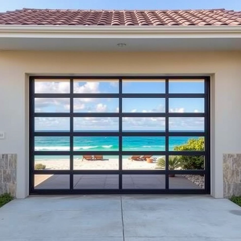 Modern glass garage door repair in Siesta Key FL