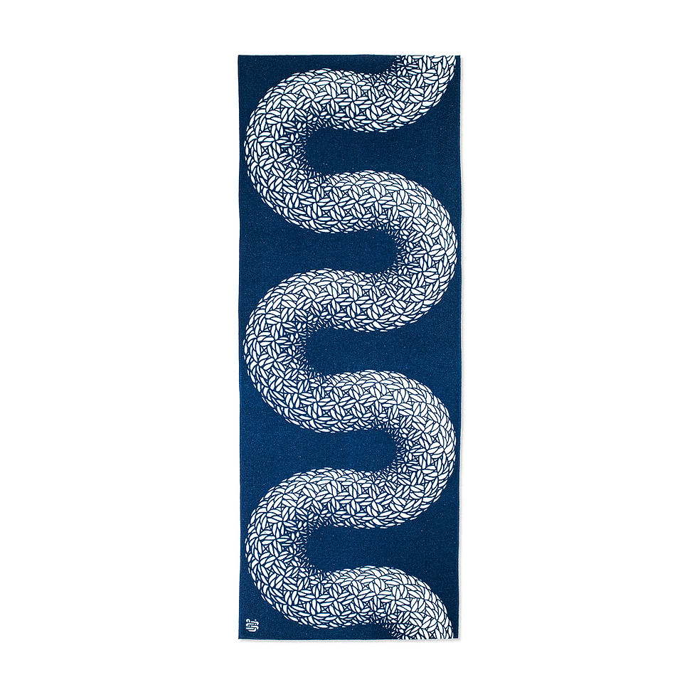 組紐蛇紋様型染手拭