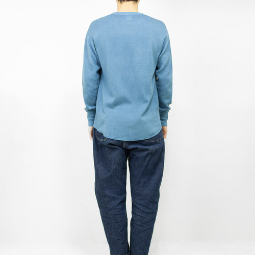 Thermal long sleeve light indigo | buaisou-english