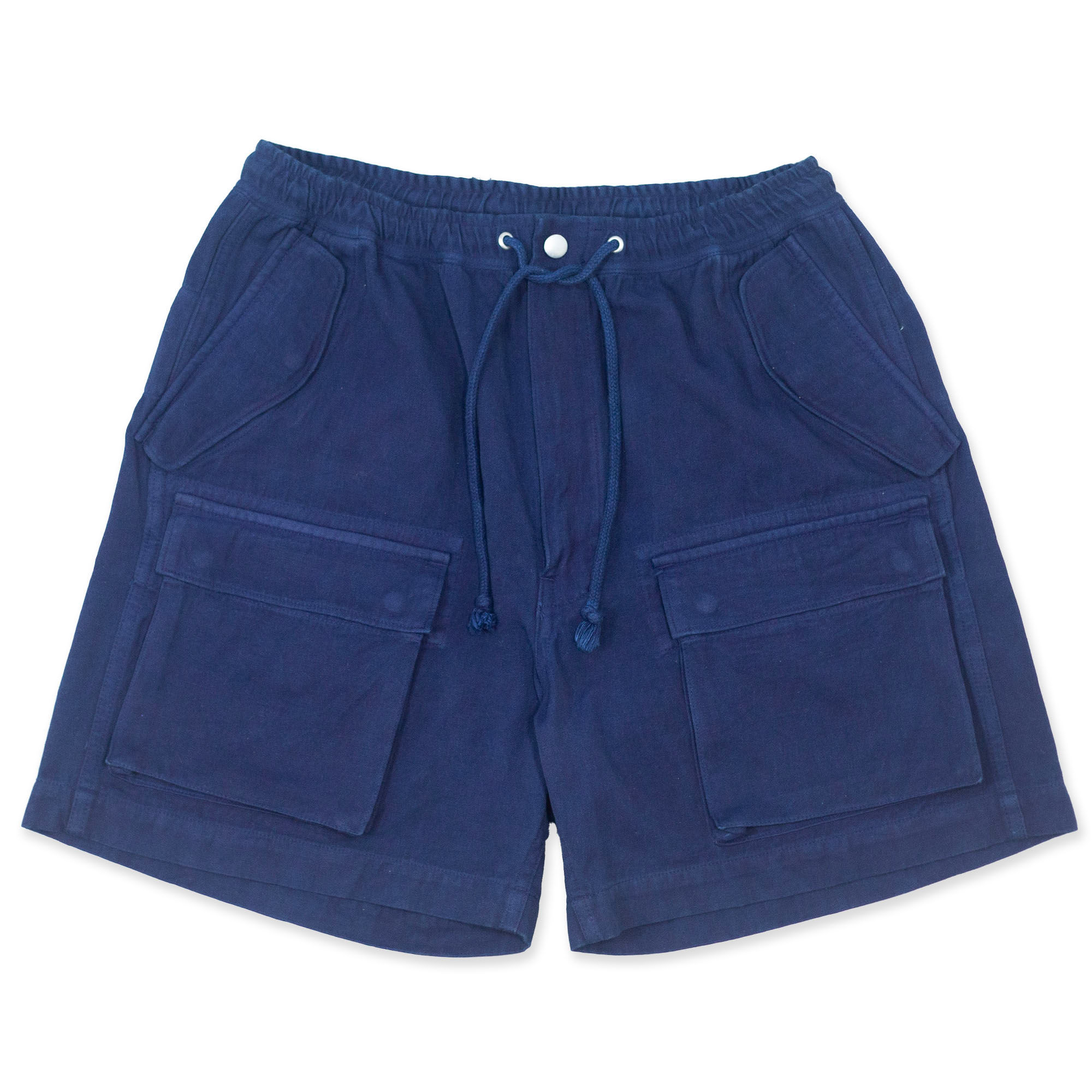 6 pocket cargo short dark indigo
