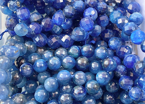 Blauer Kyanit Edelstein Stränge facettierte und runde