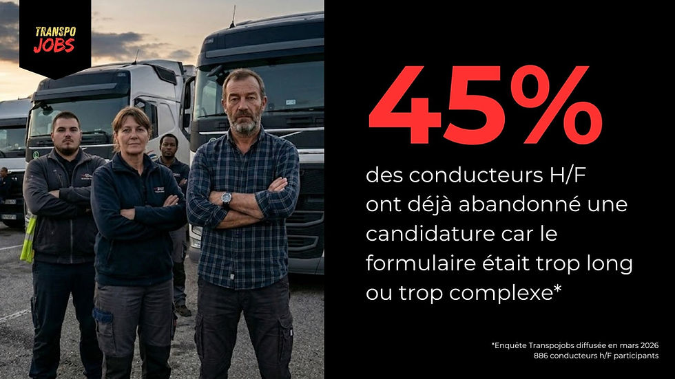 Les conducteurs routiers veulent une candidature simple et rapide sinon ils passent leur chemin