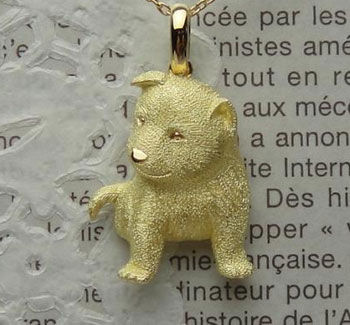 仔犬ペンダントトップ （K18YG）