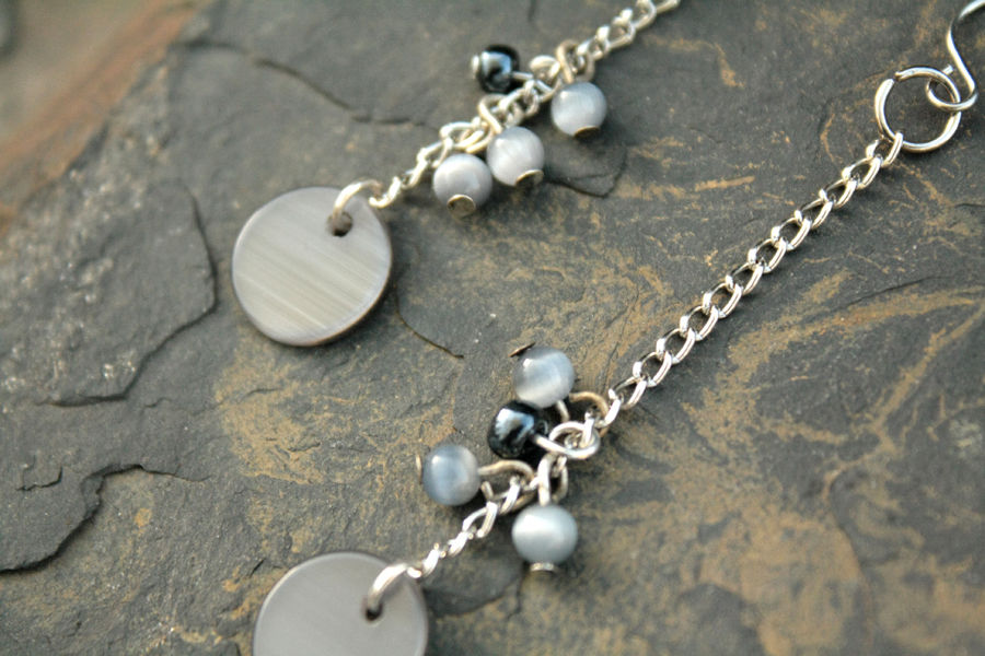 Smoky Blue Drop Earrings
