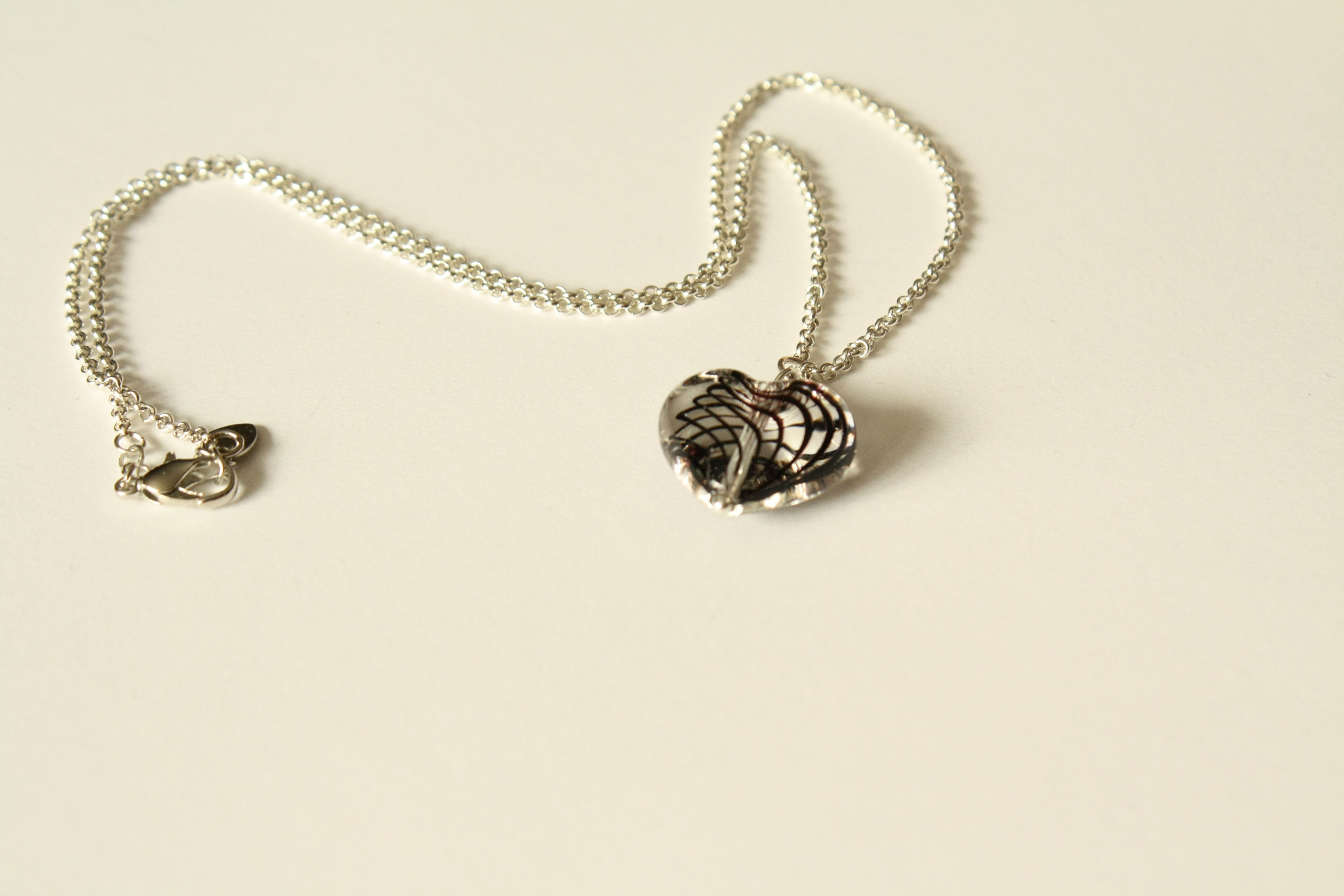 Romantic Glass Heart Necklace