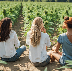 Cannabis Field in Norther Germany and women (KI)