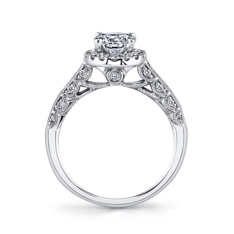 Thumbnail: 14K White Gold Diamond Semi-Mount Ring