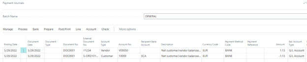 Consolidate customer and vendor balances step by step