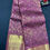 Thumbnail: Plum Kanchipuram Pure Silk Bridal Saree with 2g Pure Gold zari