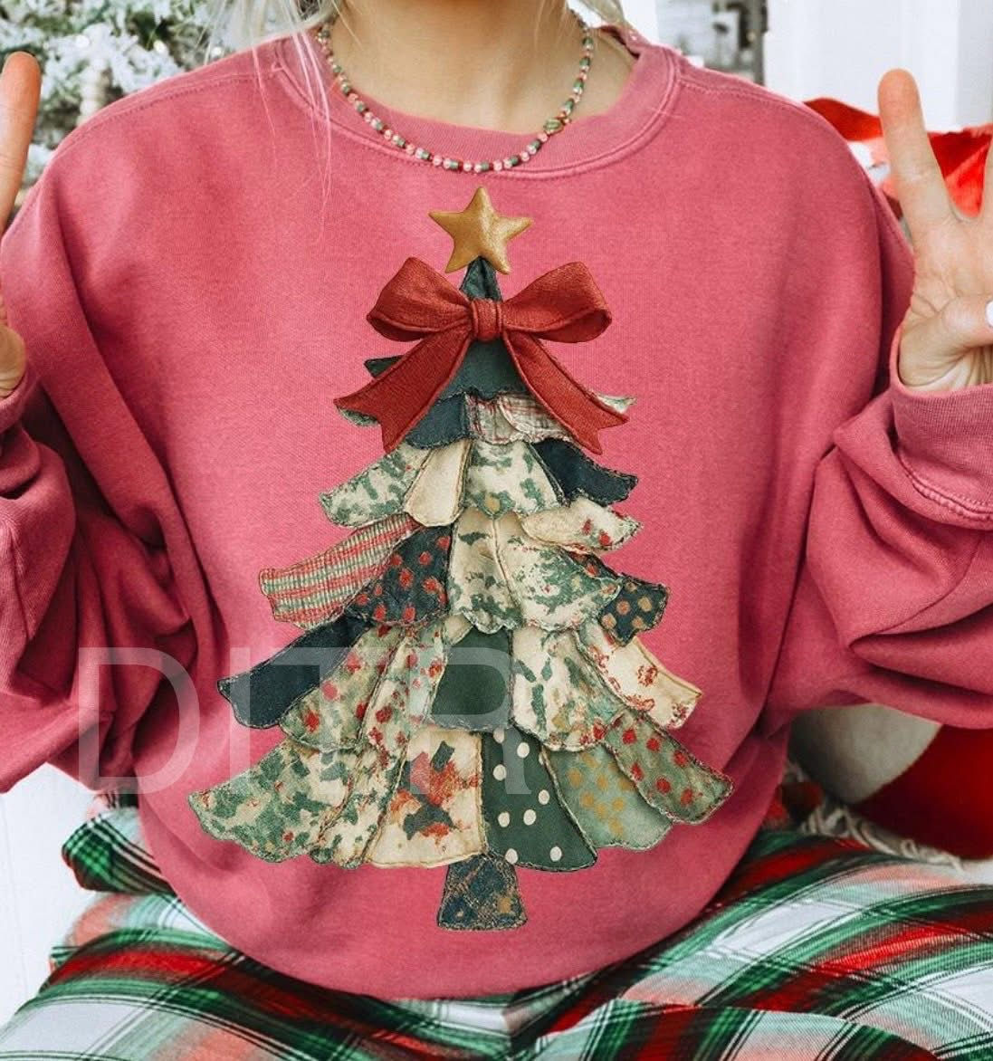 Christmas tree patchwork - SS TEE