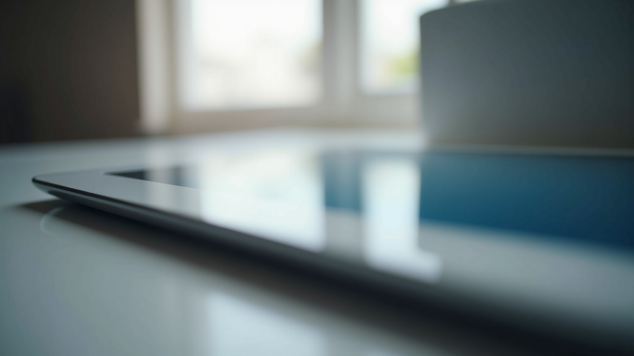 A blurred out image of a laptop