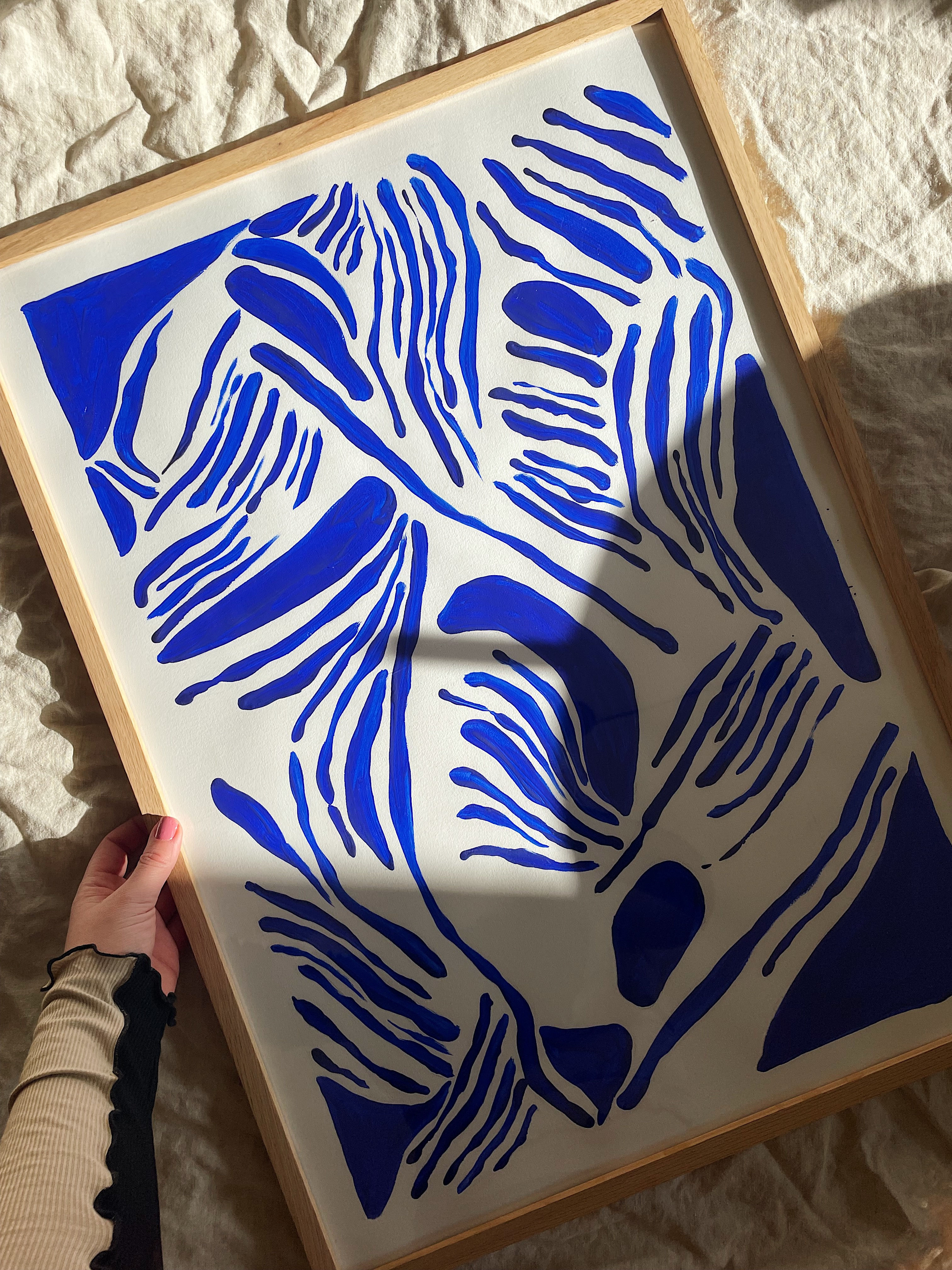 Mönsterbild - original koboltblå