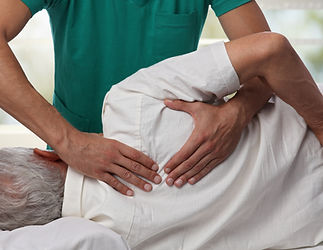 Man getting treatment from a chiropractor