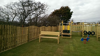 Wooden fence installed by J McCreadie Fencing & Decking