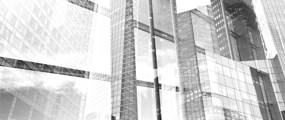 Glass architecture in a city