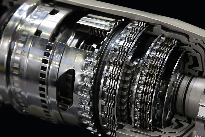 Close-up of gear mechanisms