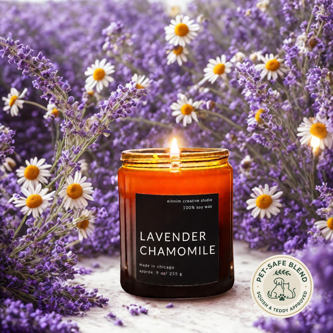 Lavender + Chamomile – Soy Wax Candle | Calming Candle for Sleep