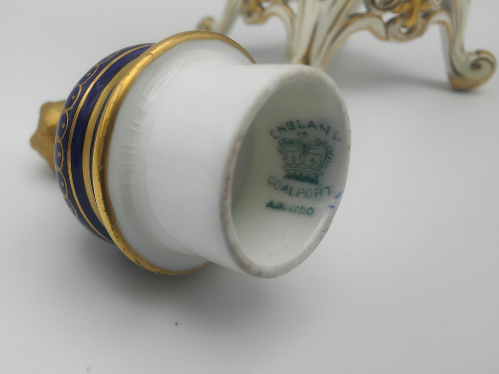 Thumbnail: Antique Coalport Hand Painted Loch Lomond Scene, Pierced Lidded Vase V5950 c1900