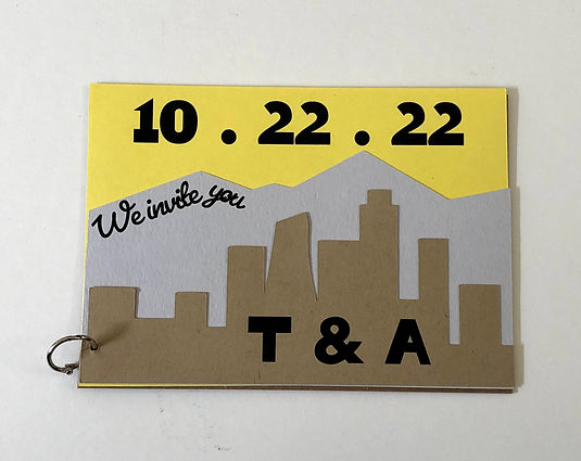 LA Skyline Wedding Invitation