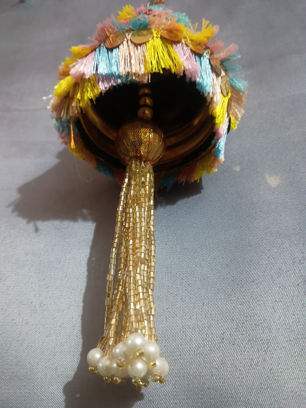 Thumbnail: MFS - 1254 Handmade Sequin Latkan Bell with Golden Tassel