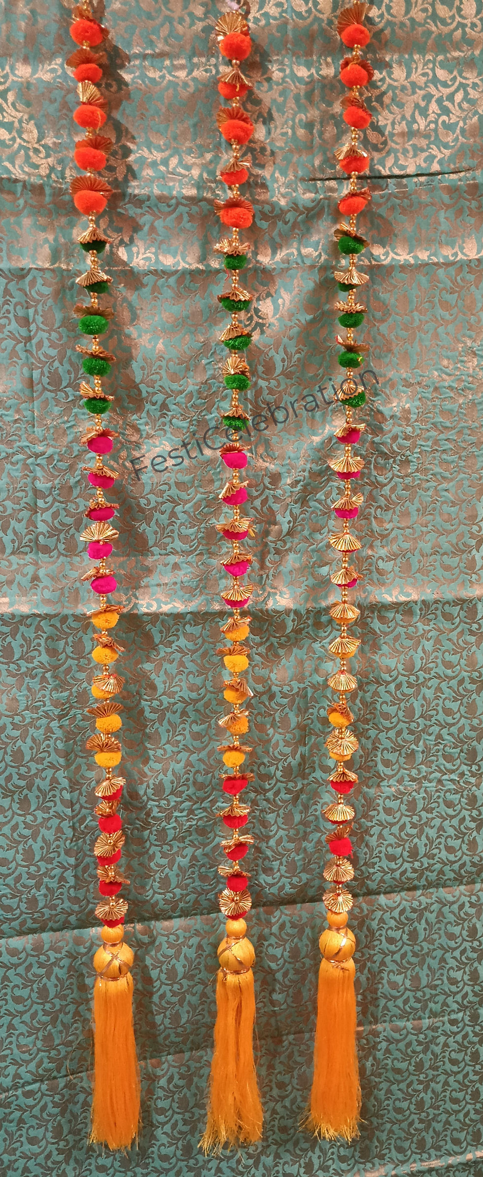 Colorful hanging toran for festive decor