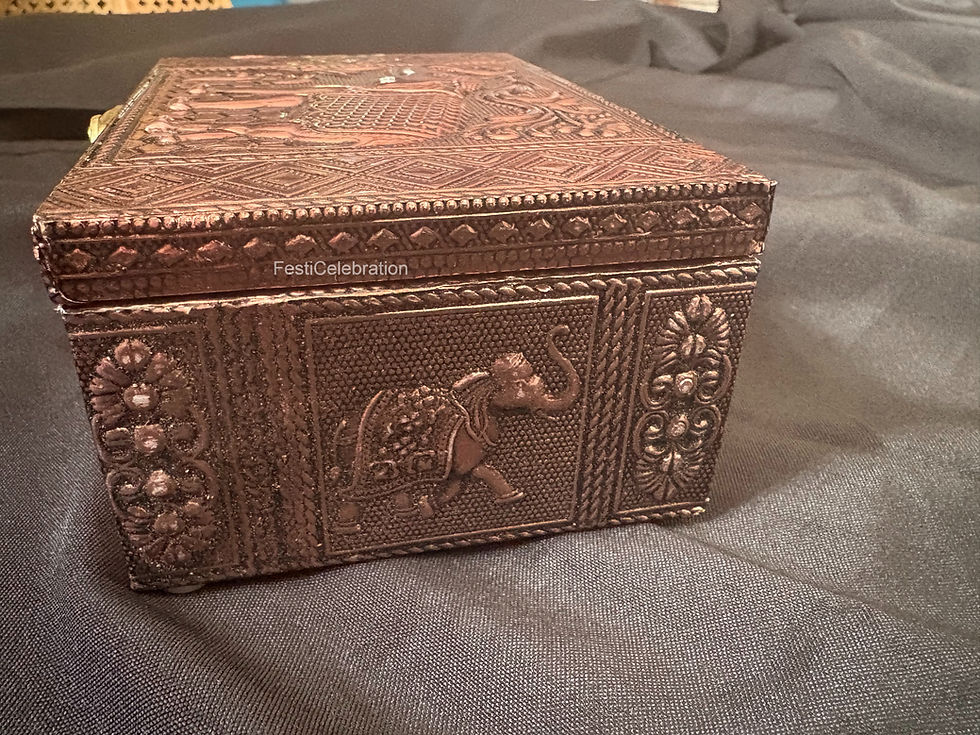 Antique Finish Brass Jewelry Box