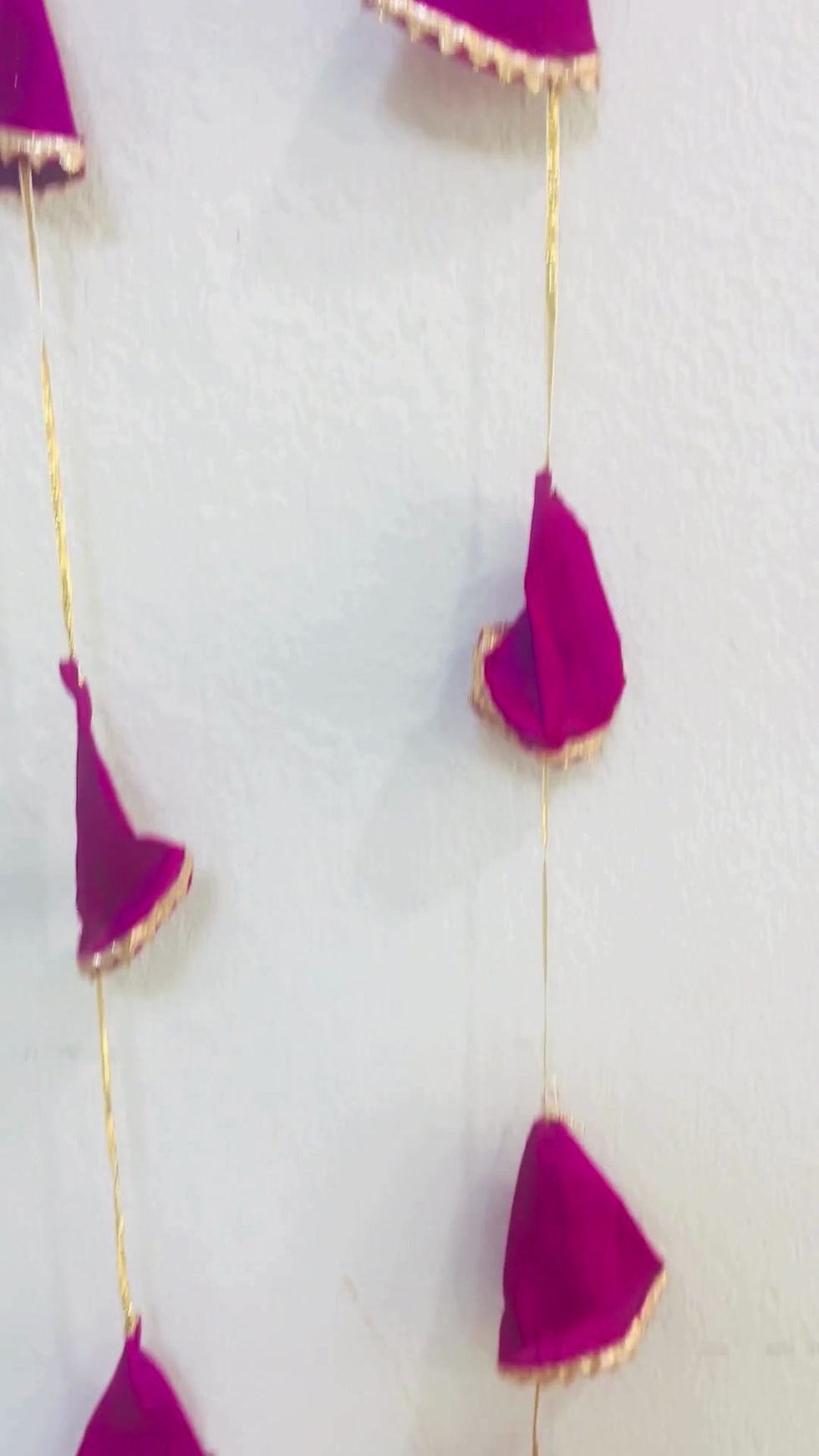 Thumbnail: MFS-1153 Set of 2 Fabric Tassel String – Gold Finish Home Décor