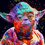 Thumbnail: Abstract Yoda from Star Wars  - 3.5/5 Complexity Paint by Numbers