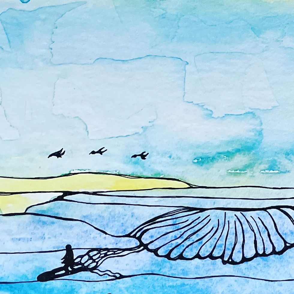Thumbnail: Ultimate Pleasure • watercolor with ink pen 34x24 cm (13.4x9.6 in)