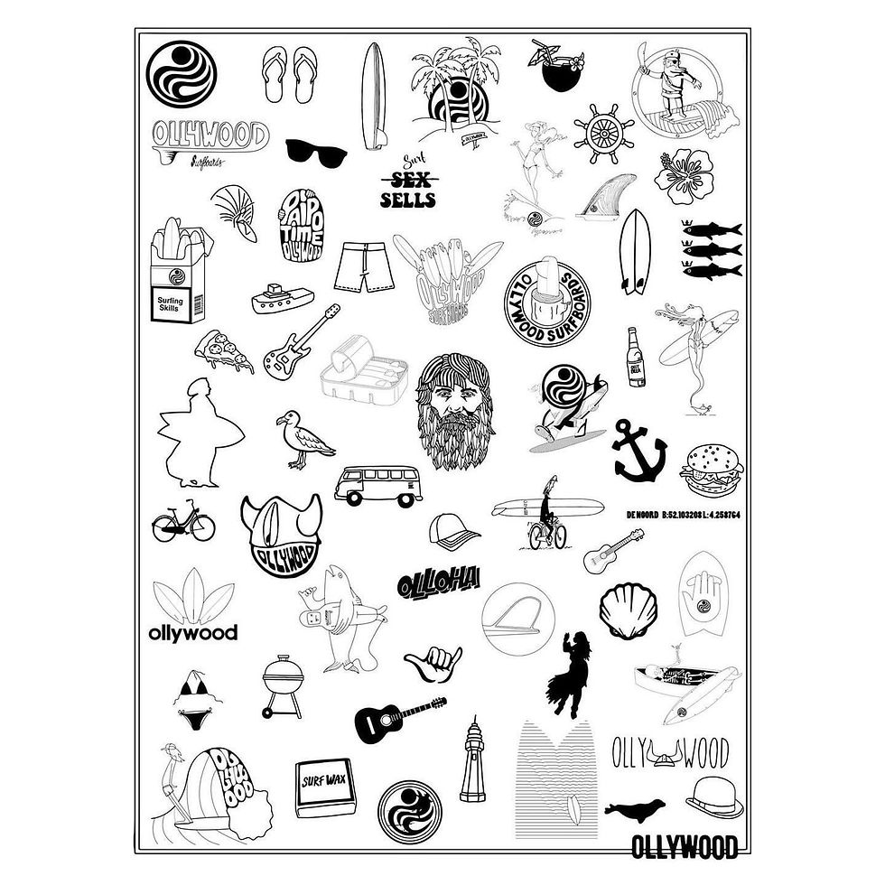 Thumbnail: t-towoLL | theedoek - groen | Ollywood Surfboards - oLLygoods