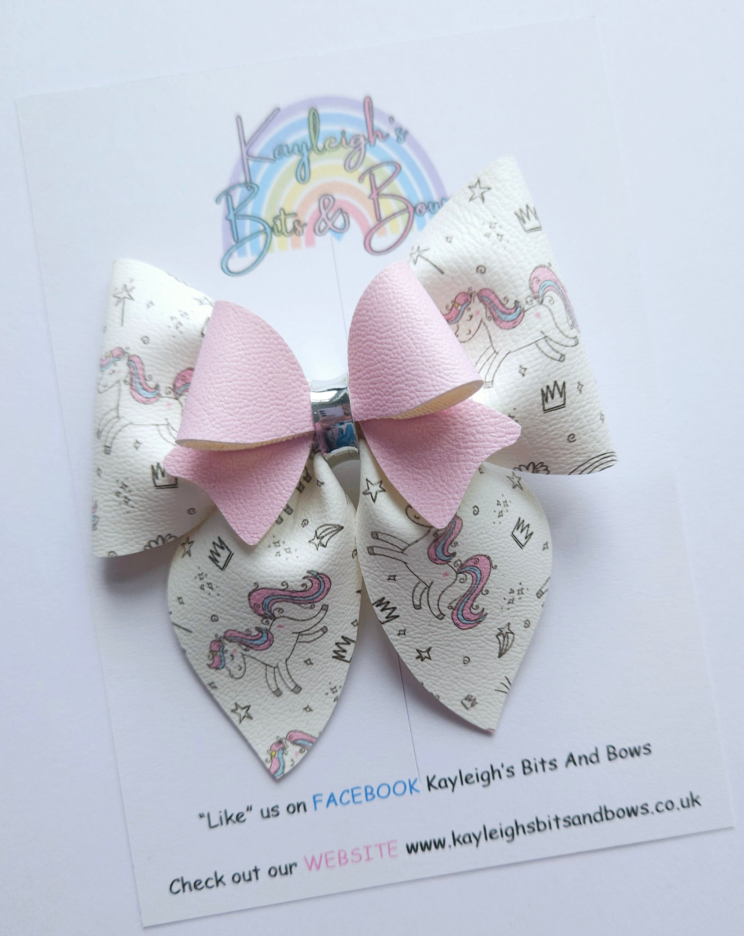 Unicorn Party Pinch Hair Bow