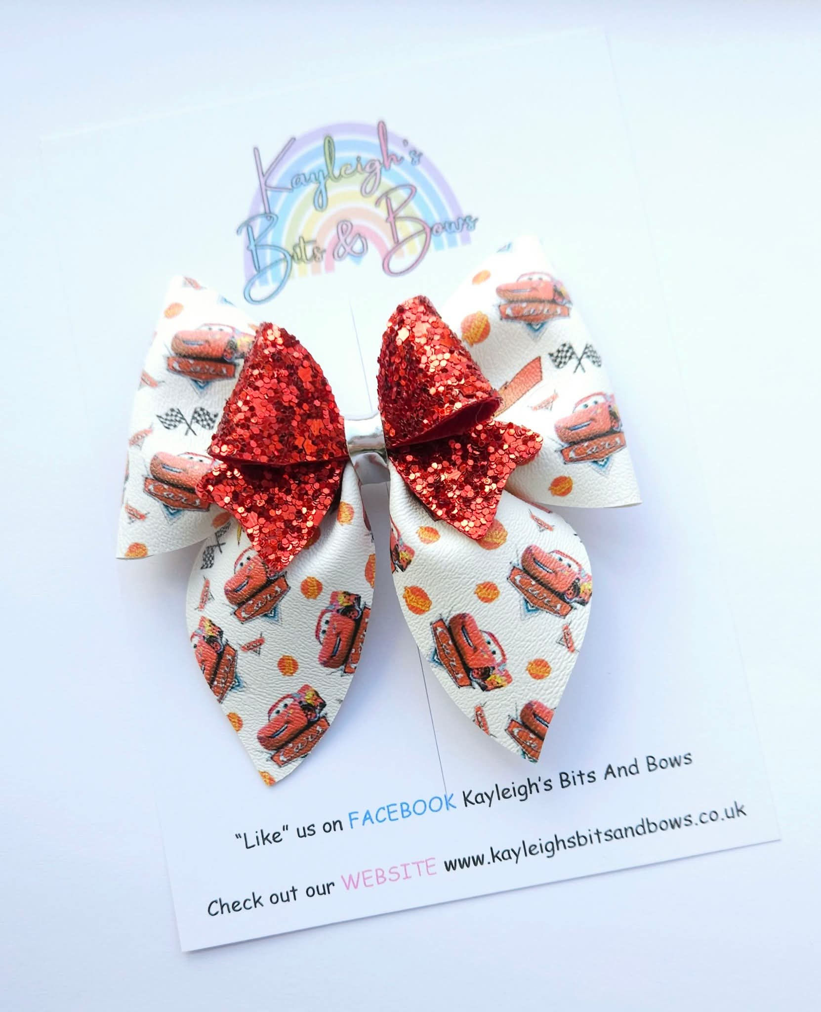 Cars Party Pinch Hair Bow