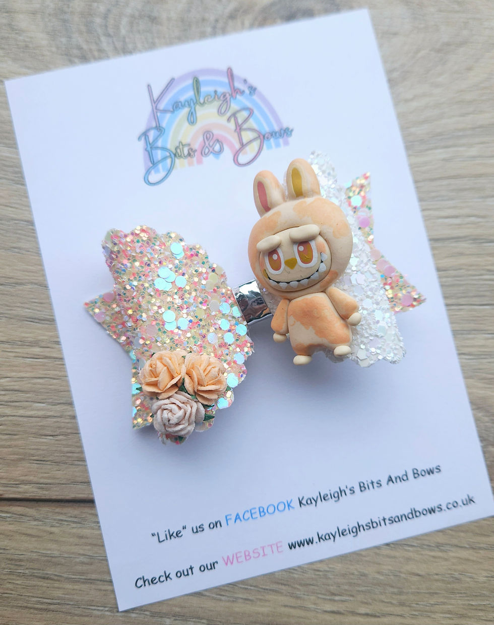 Monster Glitter Clay Bow