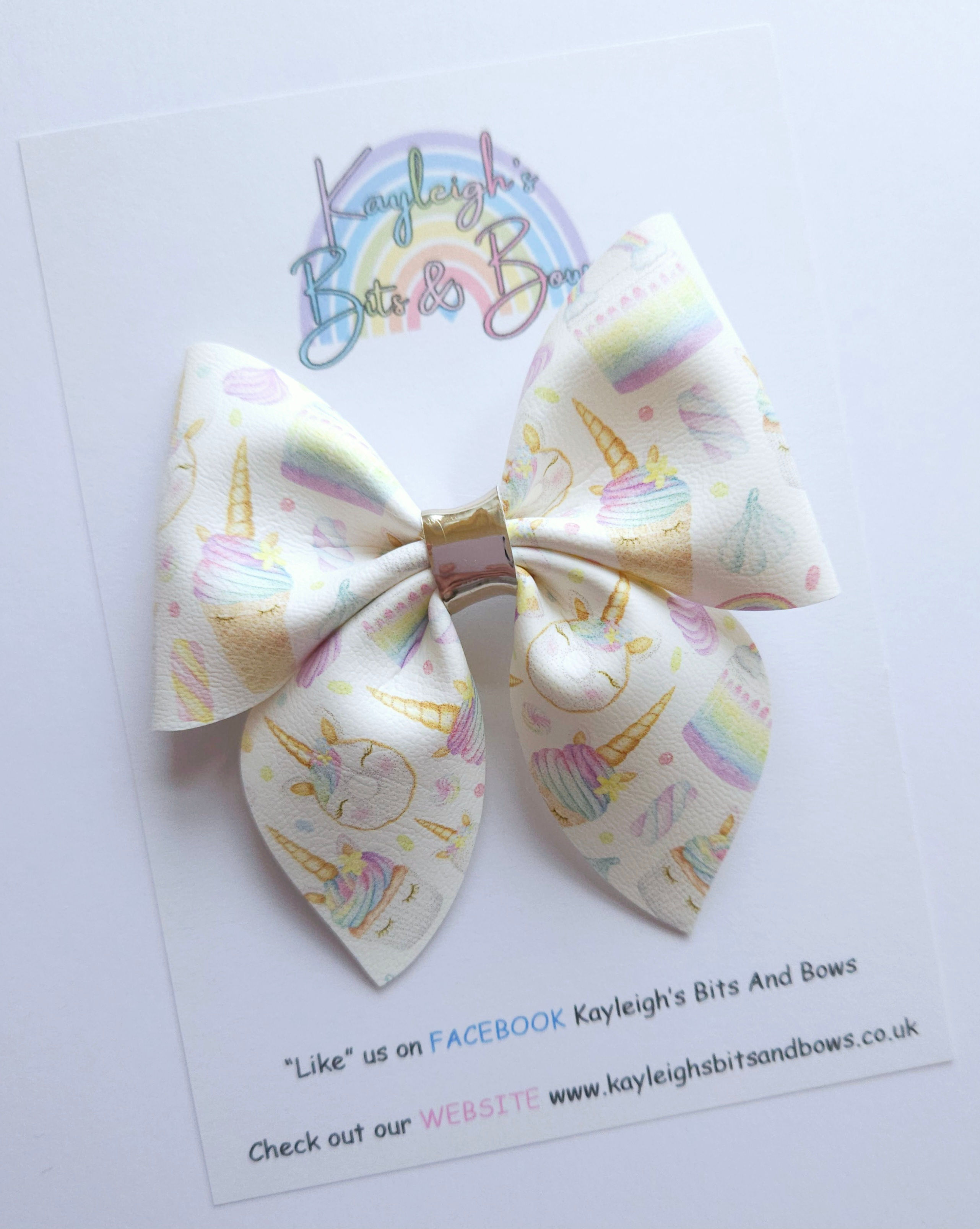 Unicorn Party Pinch Hair Bow