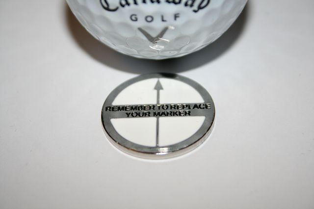 Thumbnail: Ballmarker mit Reminder aus Edelstahl 10 Stück