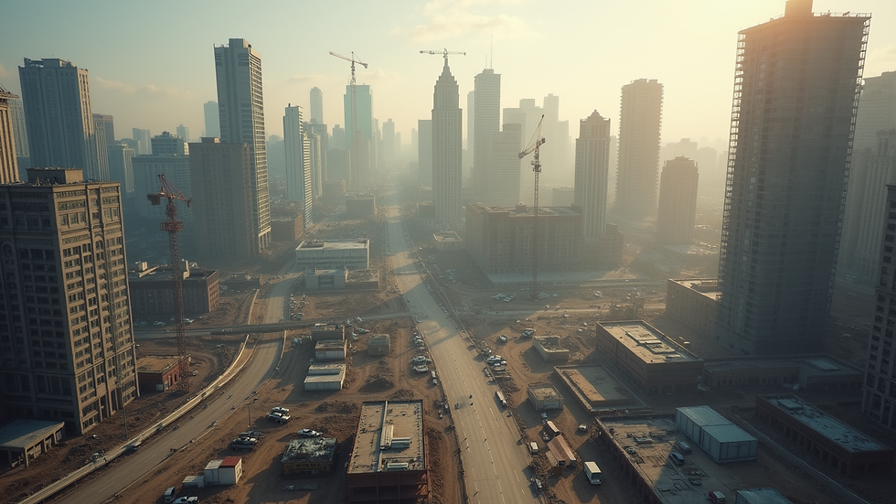 High angle view of a construction site