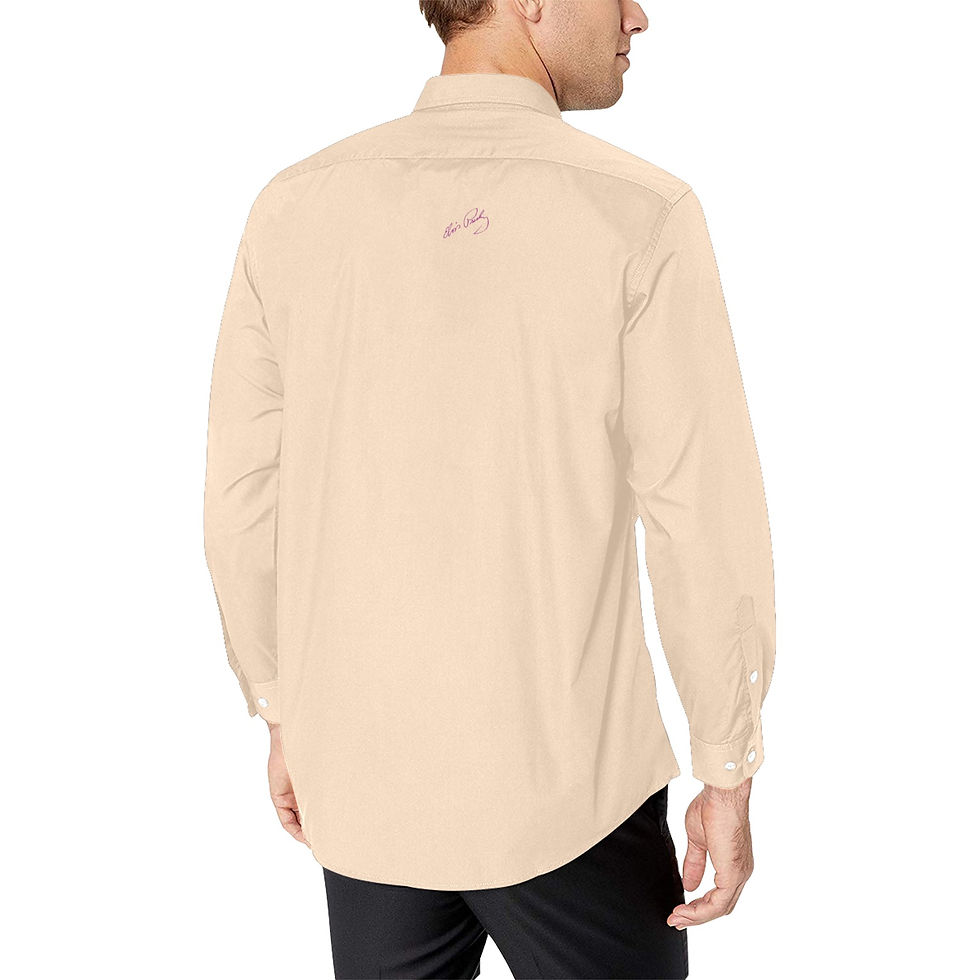 Thumbnail: Elvis Presley's Classic Long Sleeve Shirt in Tender Peach Men's All Over Print L