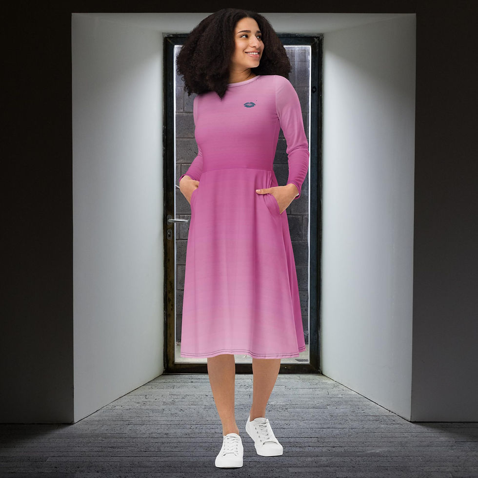 Miniatura: Vestido midi manga longa Marilyn Monroe