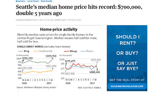 Seattle Median Home Price Hits Records and its Effect of House Cleaning Companies