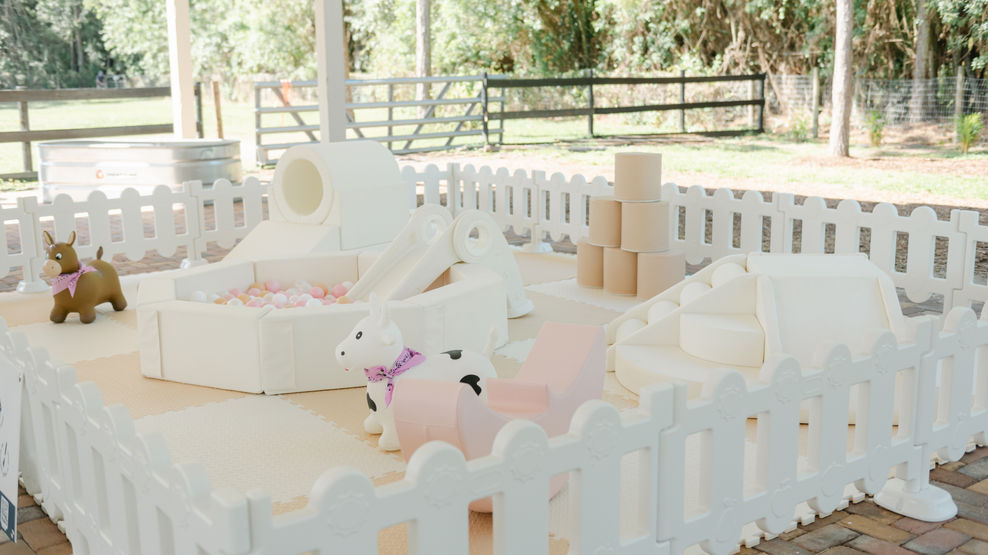 soft play set on a farm venue