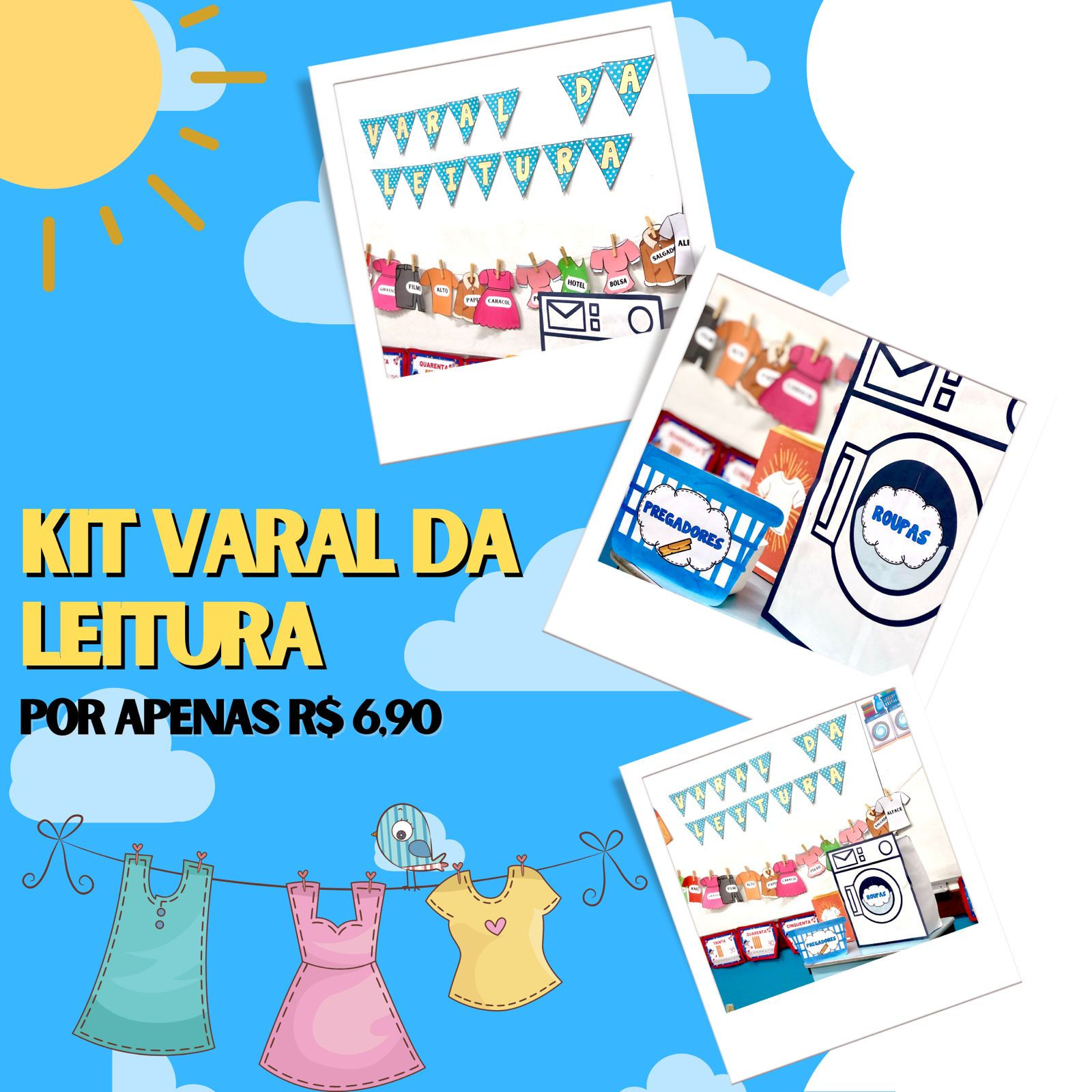 Varal da Leitura - Trabalhando o som do L - al, el, il, ol