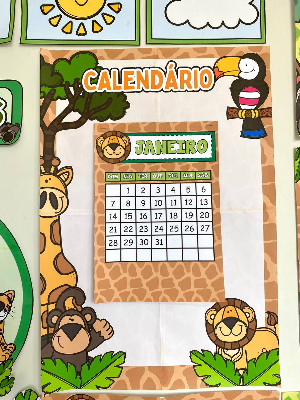 Miniatura: Decoração Sala de Aula - Tema Safari 🦁