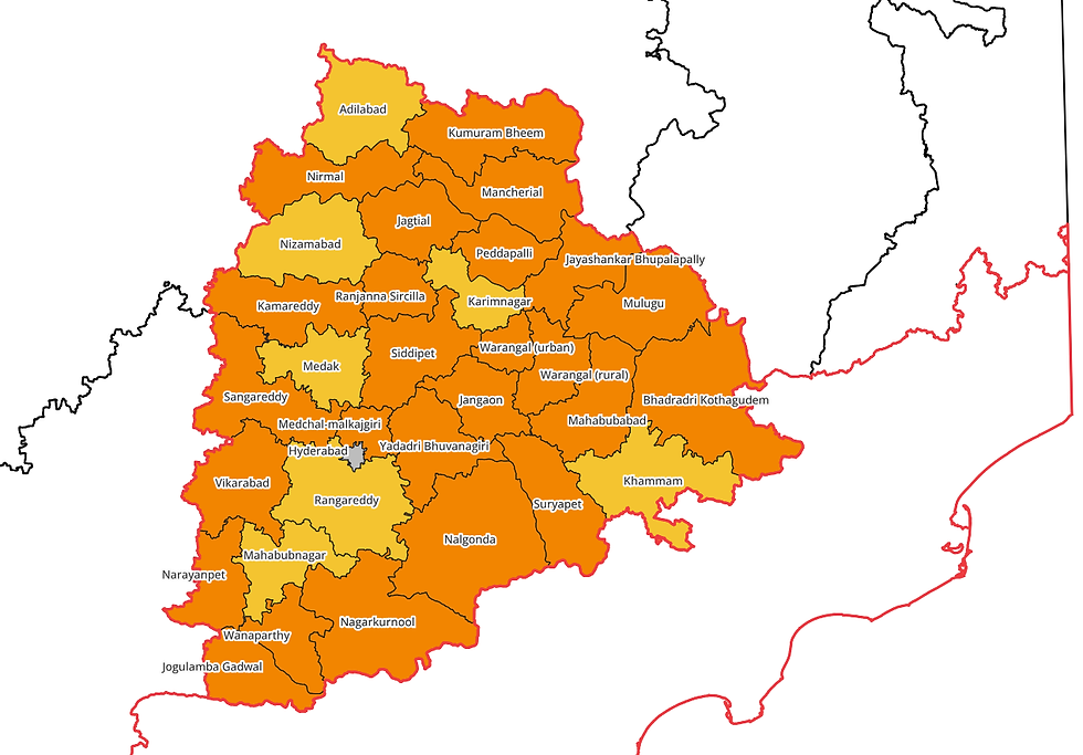 Telangana districts, 2023
